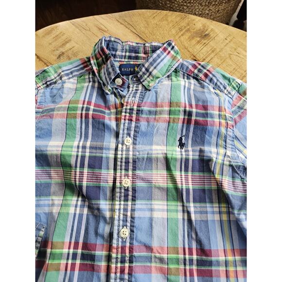 Polo Ralph Lauren Boys Gingham & Plaid Button Up Shirts Size 8 Preppy Nautical - Picture 9 of 10